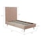 Manhattan Comfort Crosby Twin-Size Bed in Nude BD009-TW-ND - alternate 6